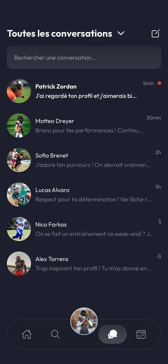 Kelenz — Messagerie entre sportifs